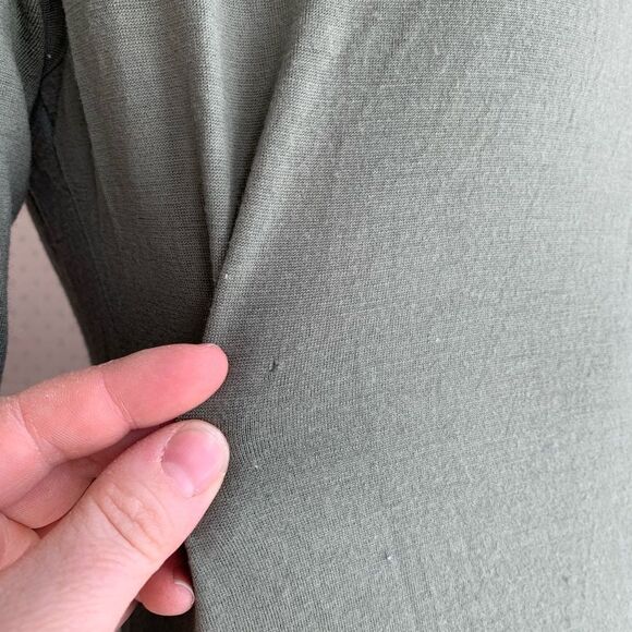 Smartwool Quarter Zip Sage Green Merino Wool Pullover sz Small PWM1 - Picture 3 of 8